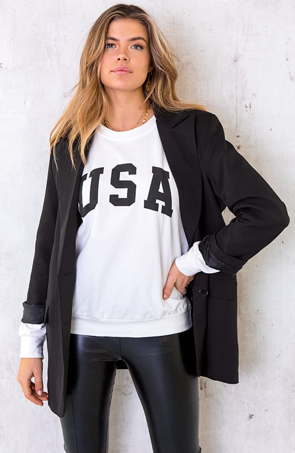 USA Sweater Dames Offwhite – shoparchief, foto 7