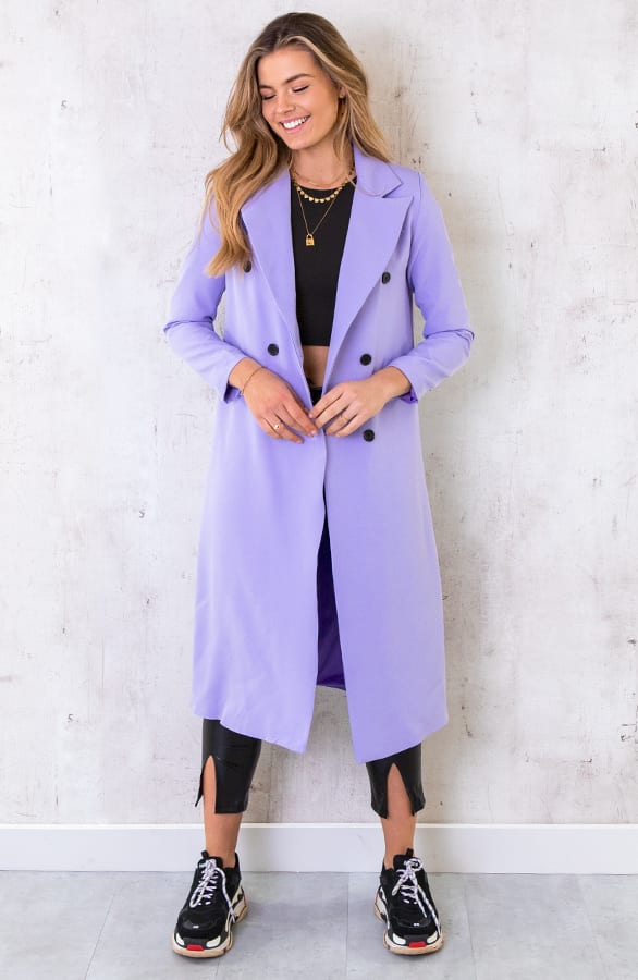 Ultra Long Blazer Lila – shoparchief, foto 2