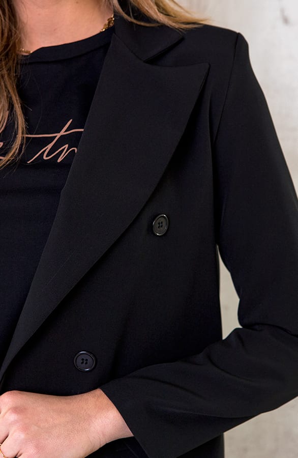 Ultra Long Blazer Zwart – shoparchief, foto 5