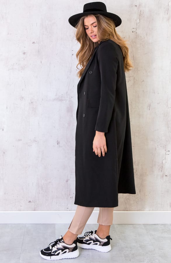 Ultra Long Blazer Zwart – shoparchief, foto 3