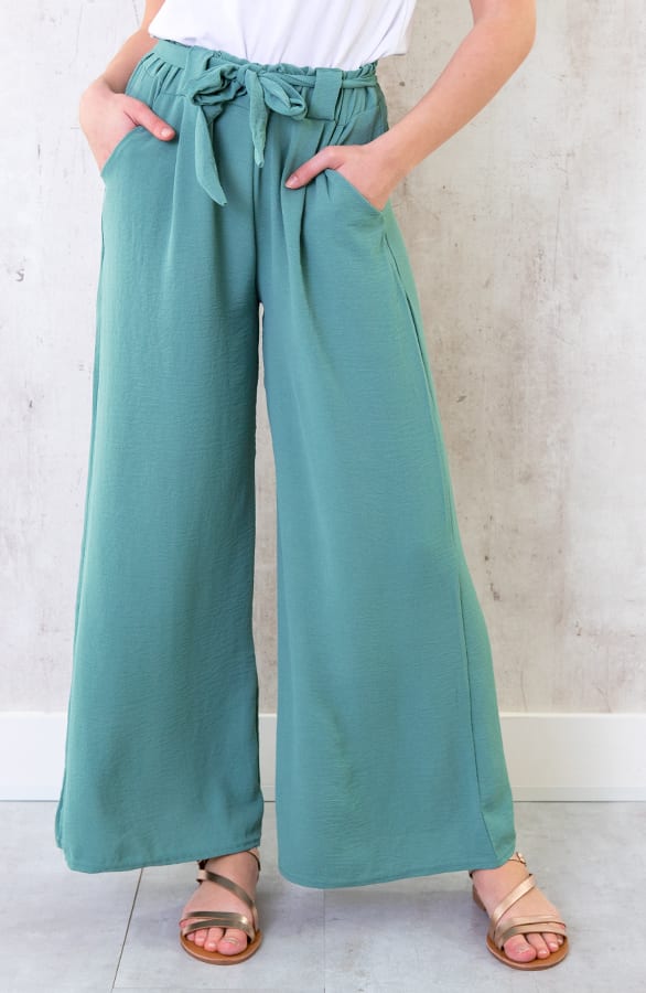 Bali Palazzo Pants 7/8 Dust Mint – shoparchief, foto 1
