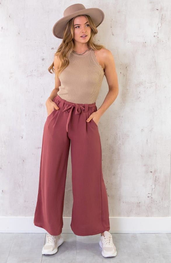 Bali Palazzo Pants 7/8 Dust Pink – shoparchief, foto 2