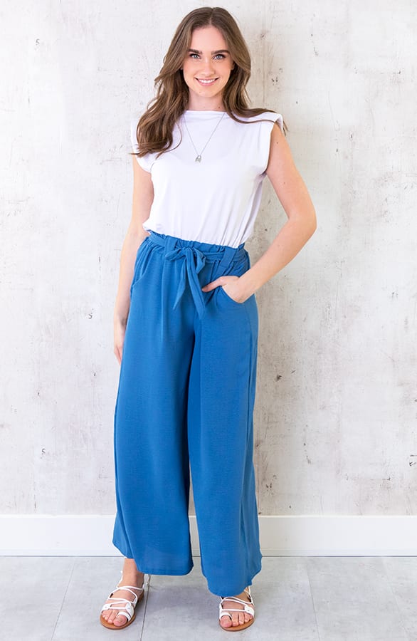 Bali Palazzo Pants 7/8 Jeansblue – shoparchief, foto 4