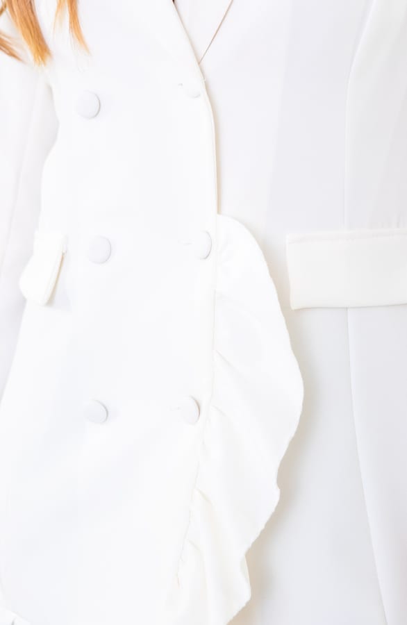 Blazer Dress Button Offwhite – shoparchief, foto 4
