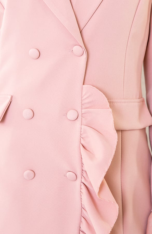 Blazer Dress Button Roze – shoparchief, foto 5