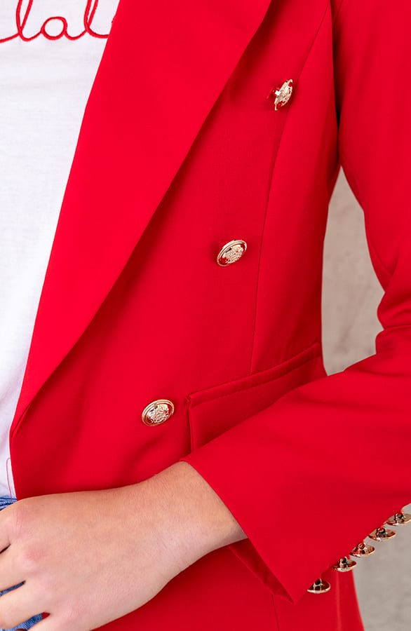 Button Blazer Rood – shoparchief, foto 6