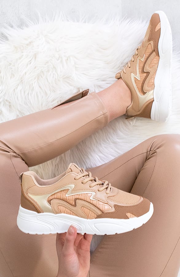 Dad Sneakers Flame Camel – shoparchief, foto 1