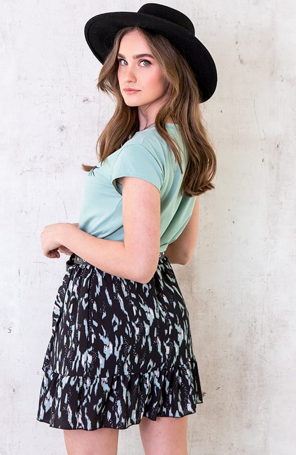 Panterprint Rok Met Overslag Mint – shoparchief, foto 6