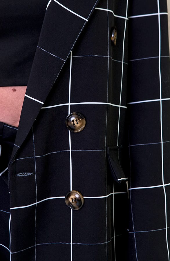 Geblokte Blazer Zwart – shoparchief, foto 4