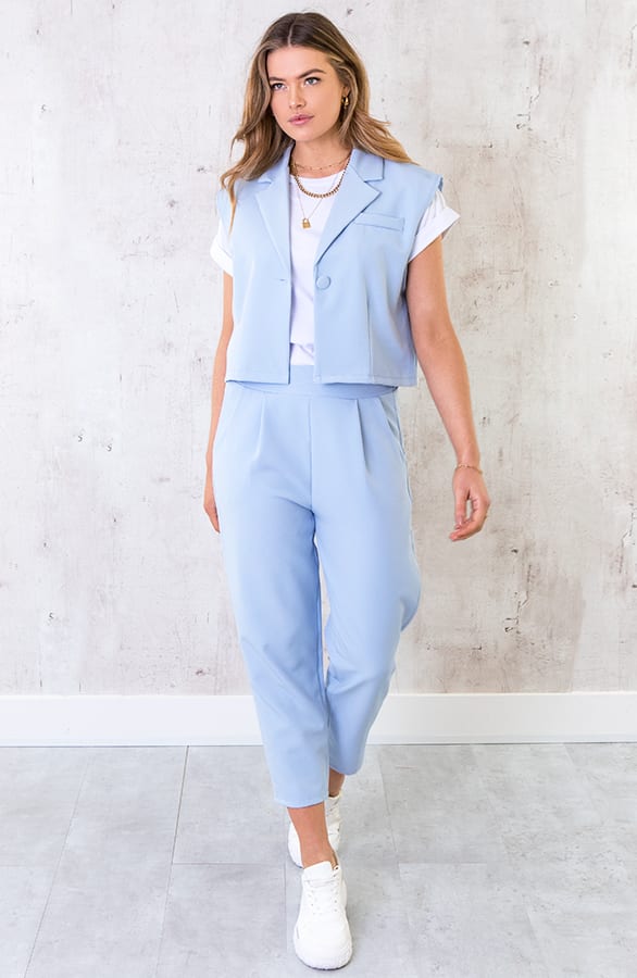 Gilet Parisienne Babyblauw – shoparchief, foto 3