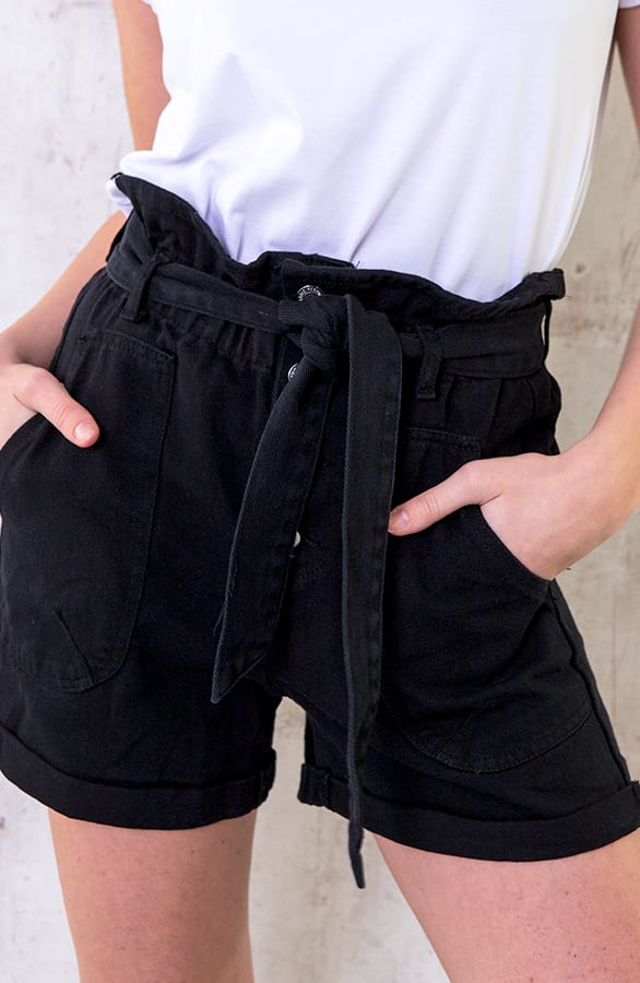 High Waist Short Denim Black – shoparchief, foto 1