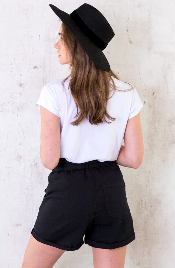 High Waist Short Denim Black – shoparchief, foto 5