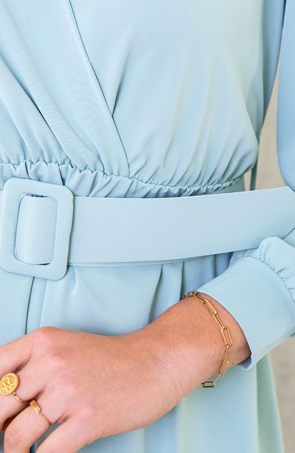 Jurk Met Ceintuur Mint – shoparchief, foto 6