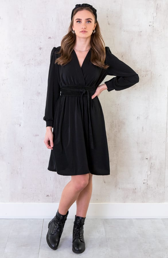 Jurk Met Ceintuur Zwart – shoparchief, foto 1