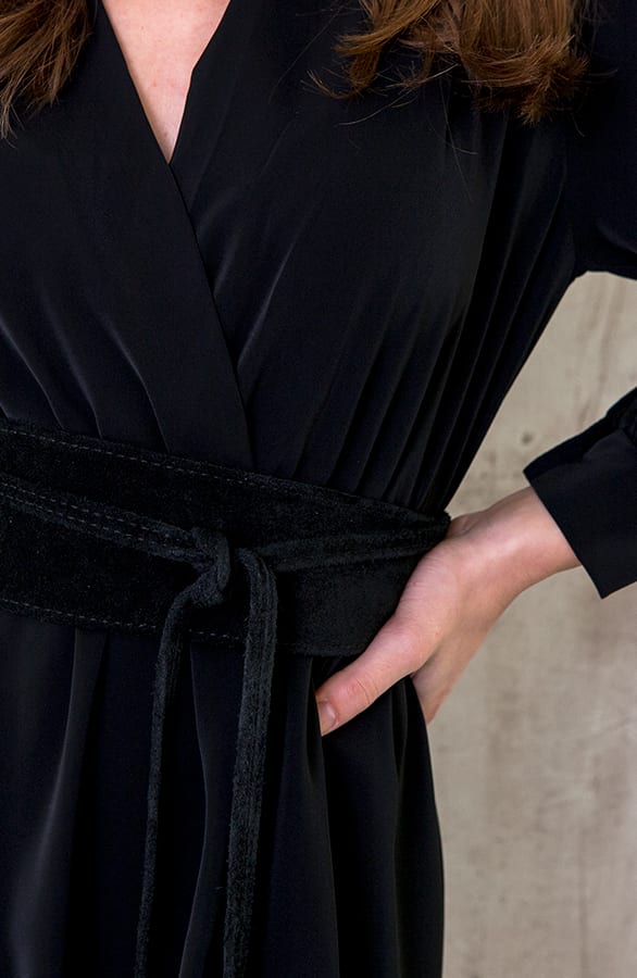 Jurk Met Ceintuur Zwart – shoparchief, foto 2