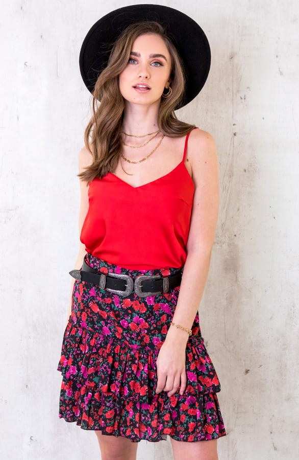 Limited Bloemen Laagjes Rok Fuchsia – shoparchief, foto 10
