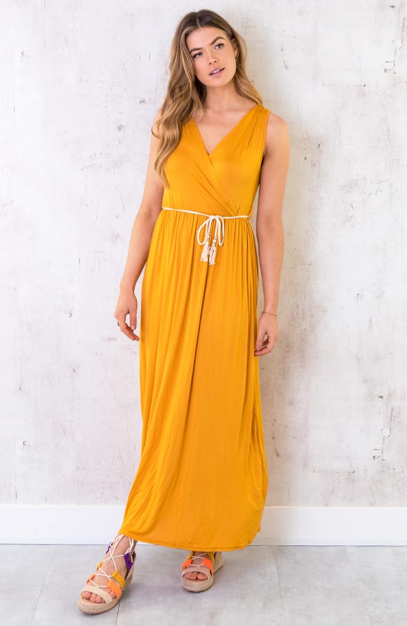 Maxi Jurk Bali Oker – shoparchief, foto 1