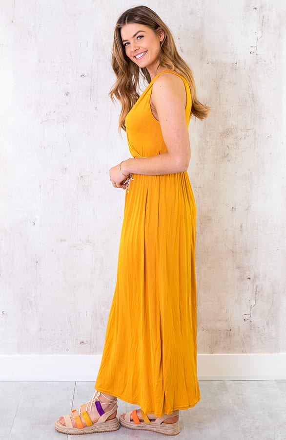 Maxi Jurk Bali Oker – shoparchief, foto 2