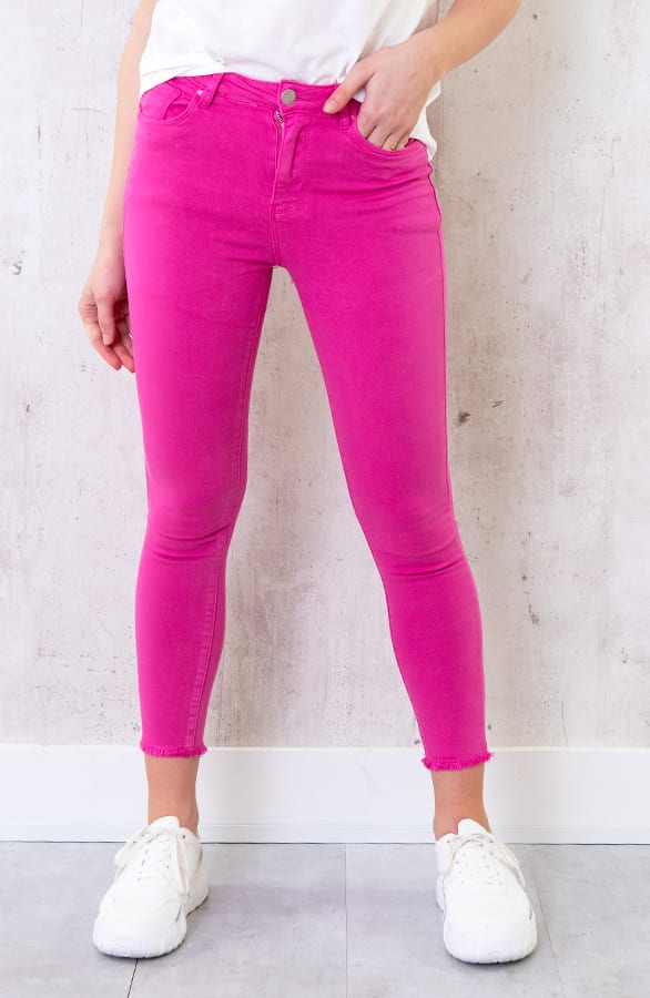 Mid Waist Skinny 7/8 Fuchsia – shoparchief, foto 1