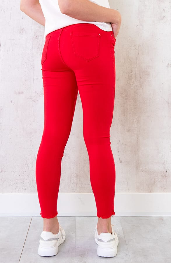 Mid Waist Skinny 7/8 Rood – shoparchief, foto 5