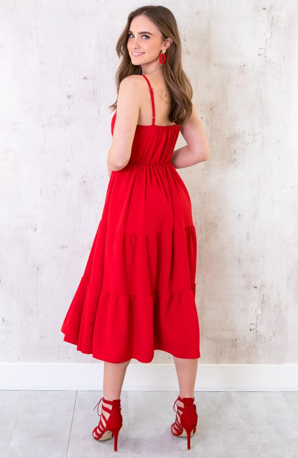 Midi Jurk Monaco Rood – shoparchief, foto 2