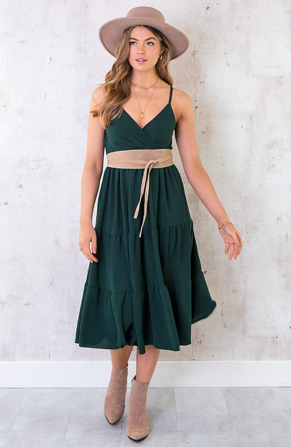 Midi Jurk Monaco Smaragd – shoparchief, foto 2