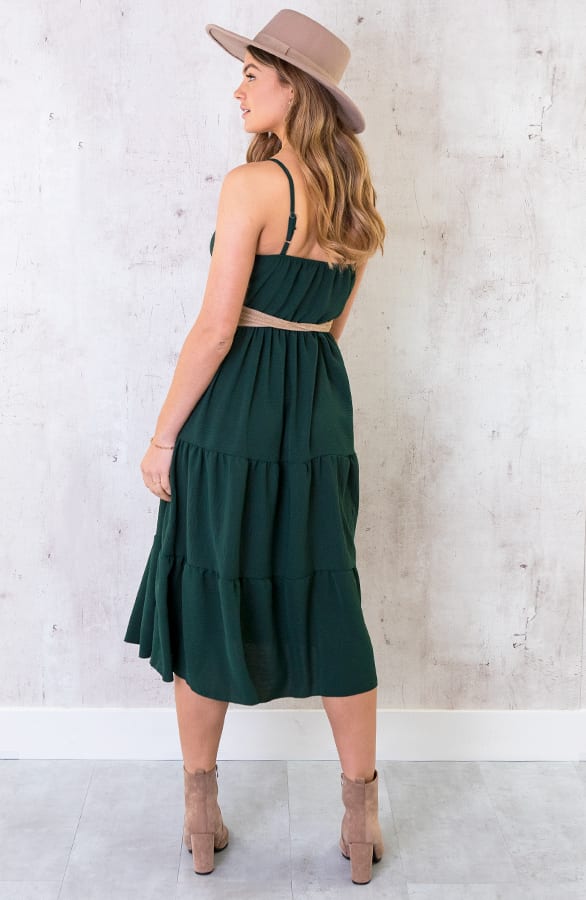 Midi Jurk Monaco Smaragd – shoparchief, foto 3