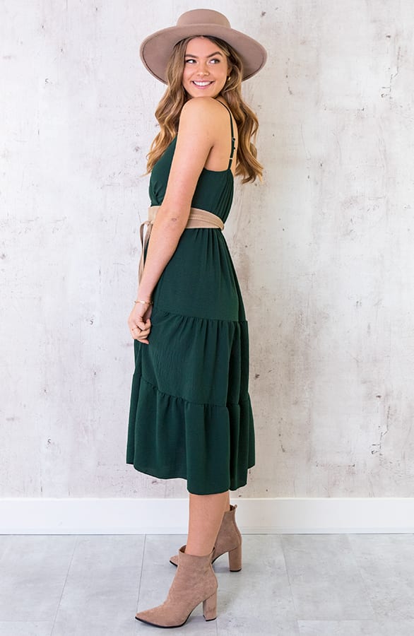 Midi Jurk Monaco Smaragd – shoparchief, foto 4