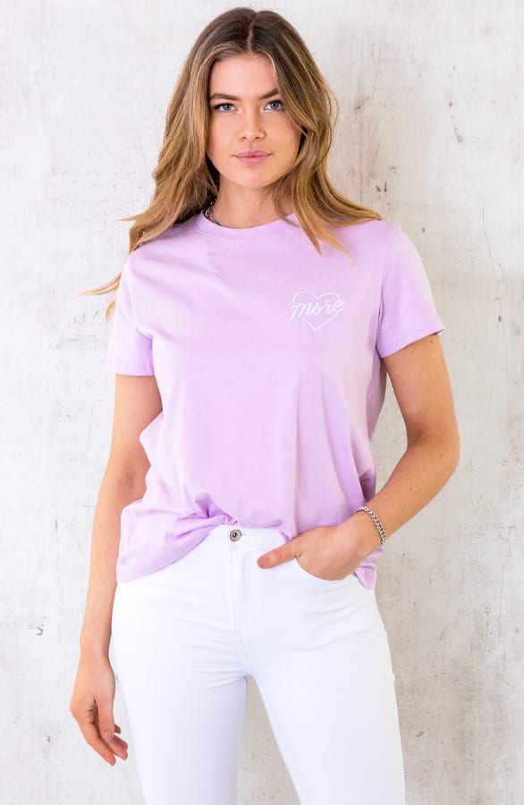 More Love Top Lila Wit – shoparchief, foto 1