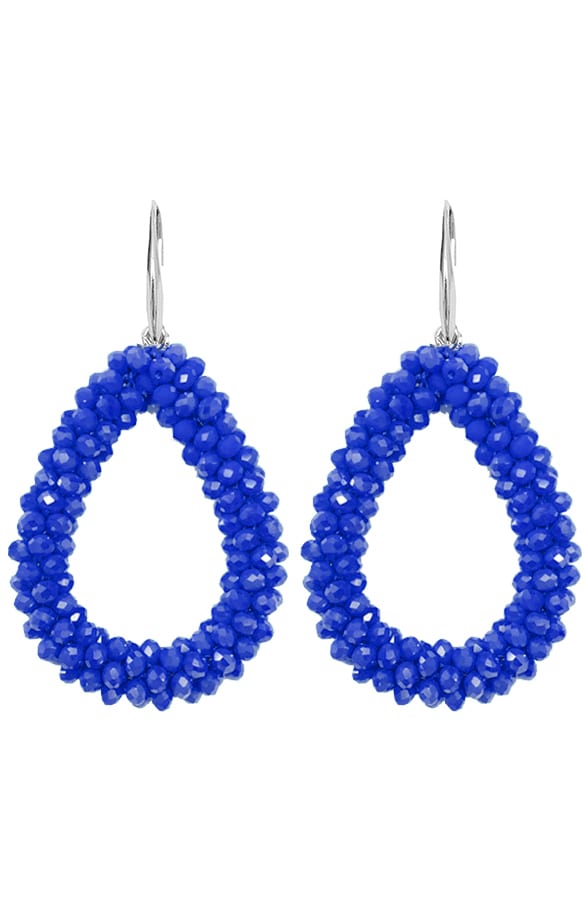 Oval Kobalt Oorbellen – shoparchief, foto 1
