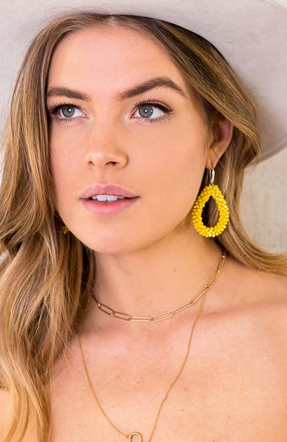 Oval Yellow Oorbellen – shoparchief, foto 2