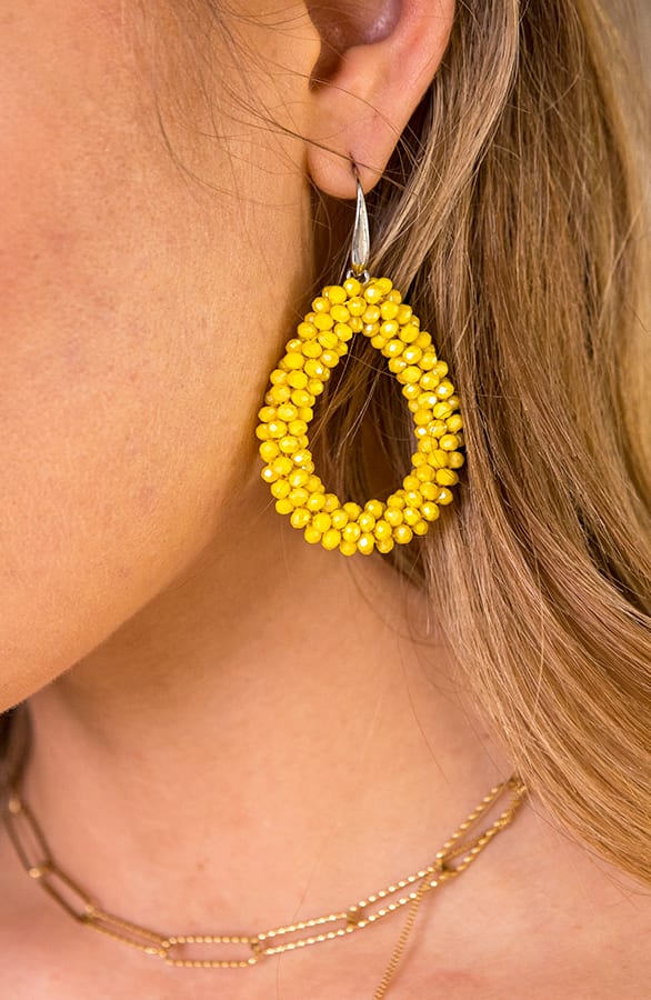 Oval Yellow Oorbellen – shoparchief, foto 3