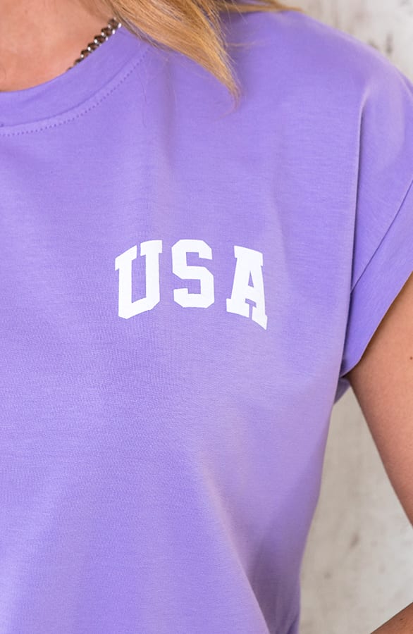 Oversized USA Top lila – shoparchief, foto 3