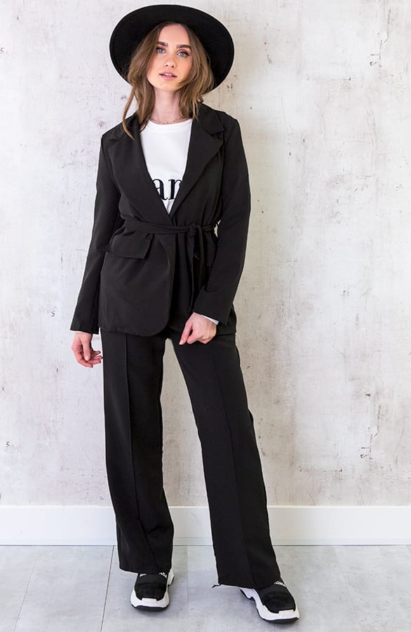Oversized Blazer Met Strik Zwart – shoparchief, foto 7