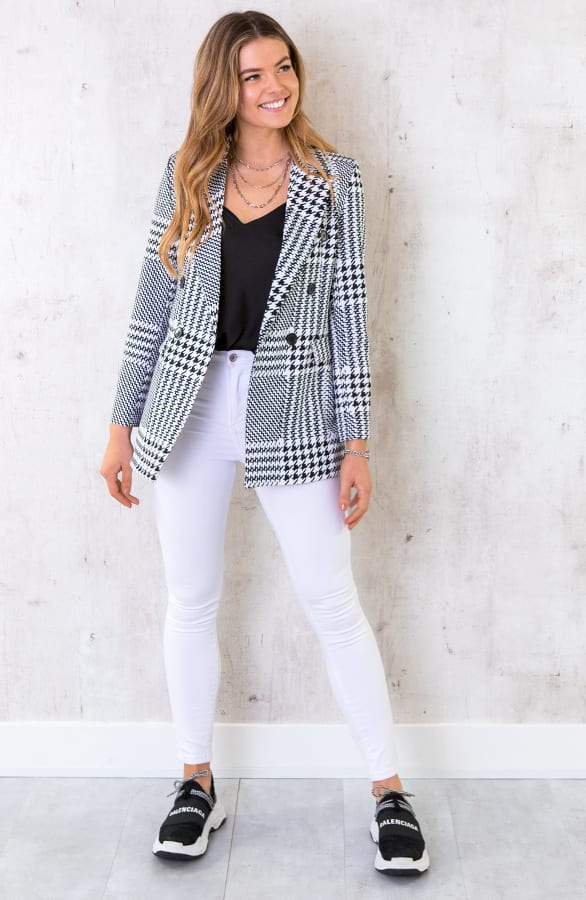 Pied De Poule Blazer Deluxe – shoparchief, foto 6