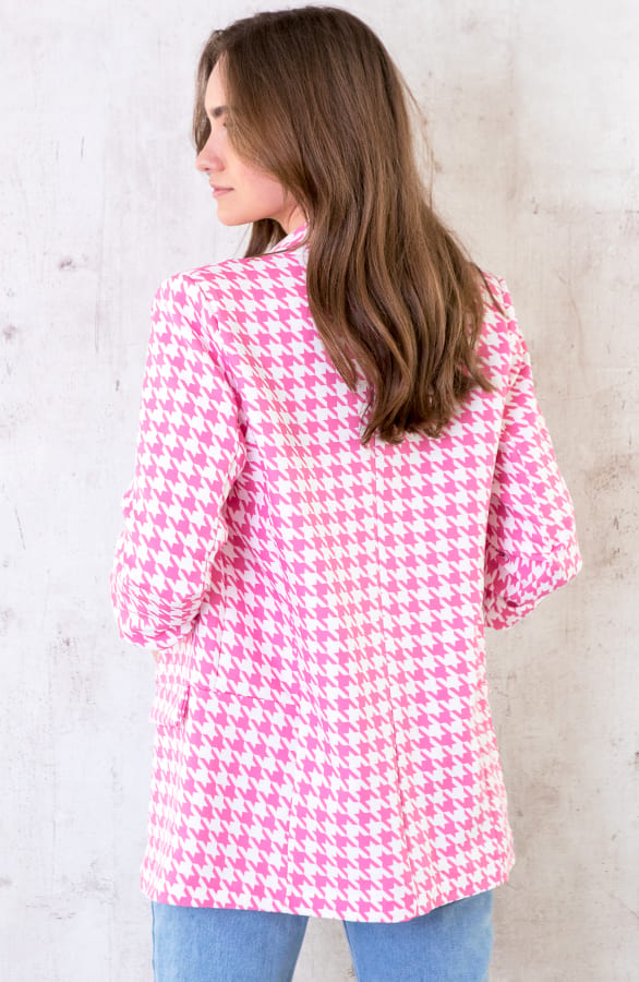 Pied De Poule Blazer Roze – shoparchief, foto 8