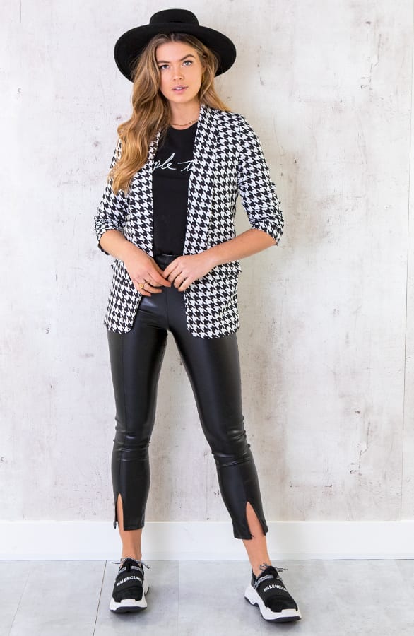 Pied De Poule Blazer Zwart – shoparchief, foto 2