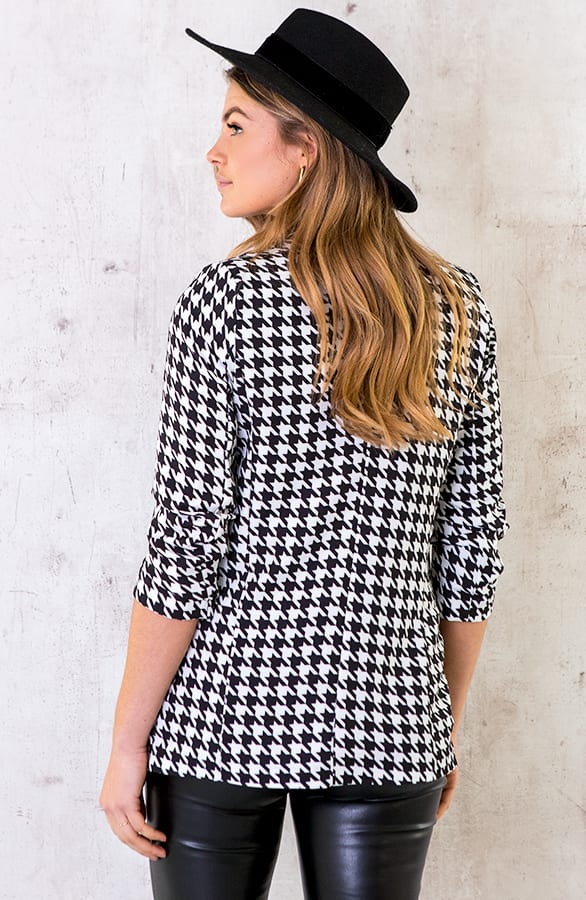 Pied De Poule Blazer Zwart – shoparchief, foto 4