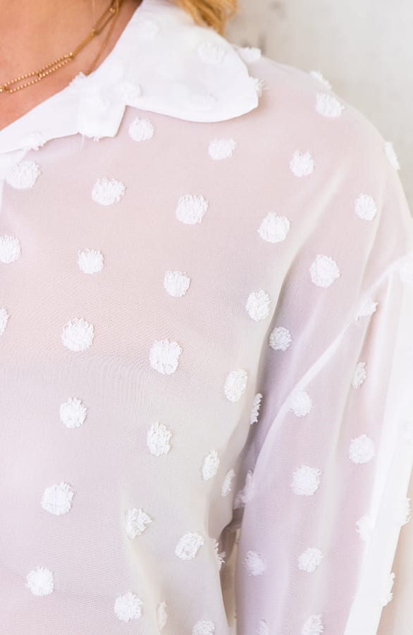 Polkadot Blouse Ecru – shoparchief, foto 3