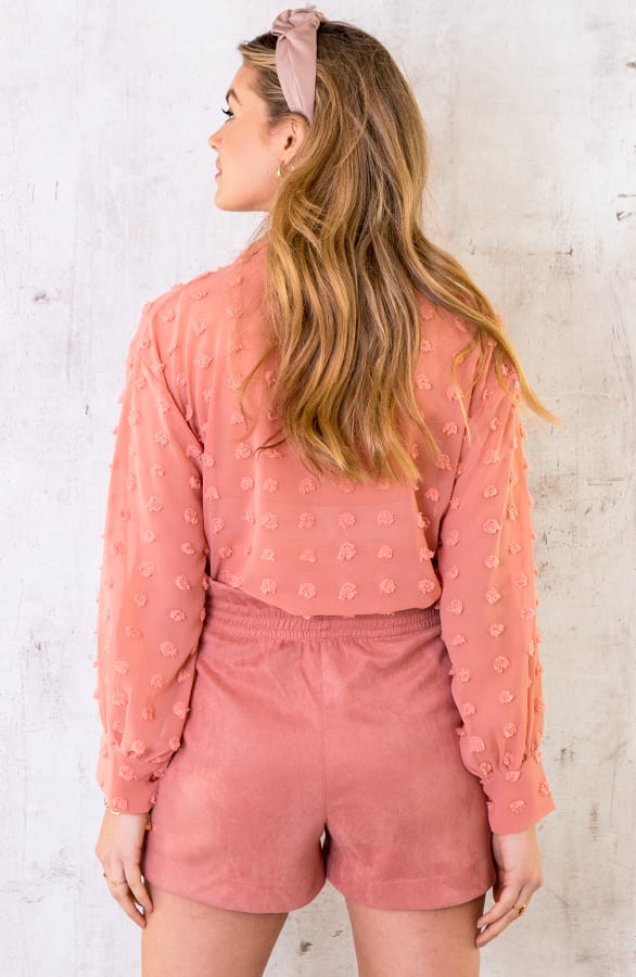 Polkadot Blouse Koraal – shoparchief, foto 5