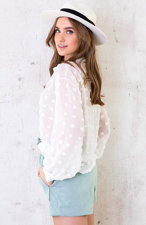 Polkadot Blouse Ecru – shoparchief, foto 7