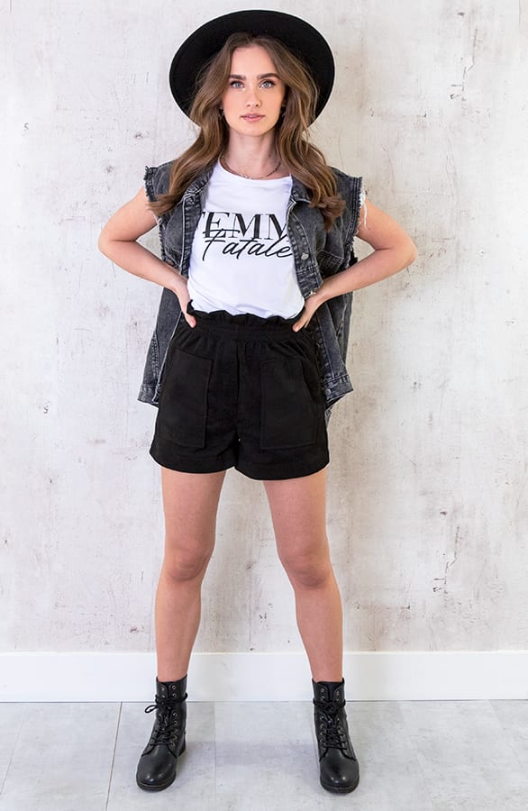 T-shirt Femme Fatale Wit – shoparchief, foto 4