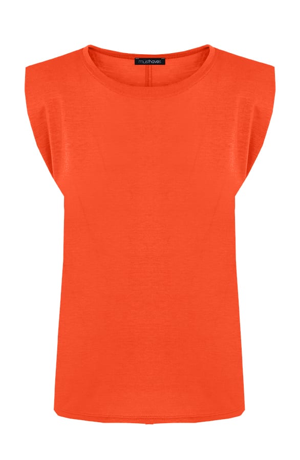 Top Met Schoudervulling Oranje – shoparchief, foto 1