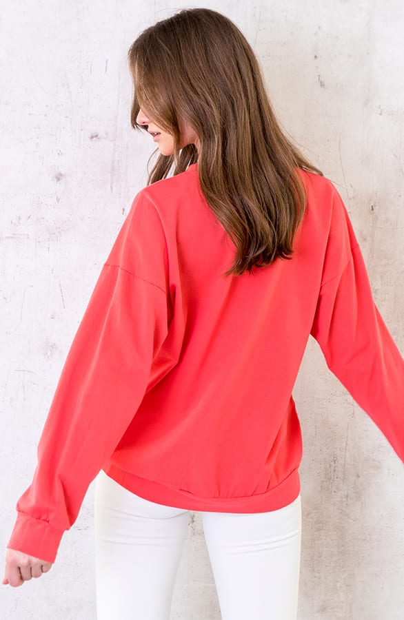 USA Sweater Dames Koraal Oranje – shoparchief, foto 5