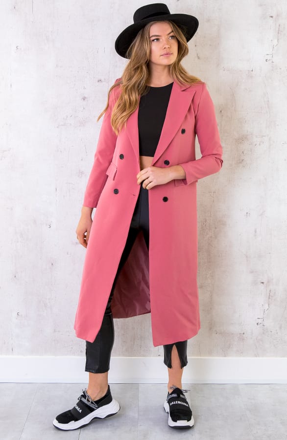 Ultra Long Blazer Dust Koraal – shoparchief, foto 1