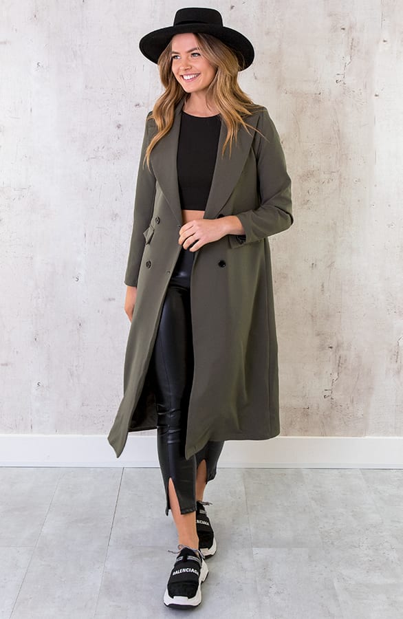 Ultra Long Blazer Legergroen – shoparchief, foto 2