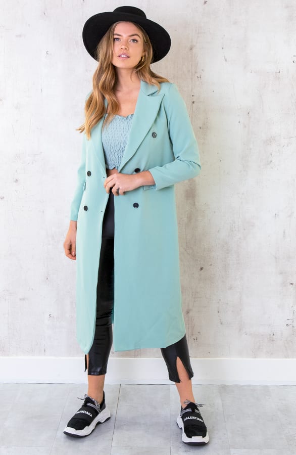 Ultra Long Blazer Mint – shoparchief, foto 2