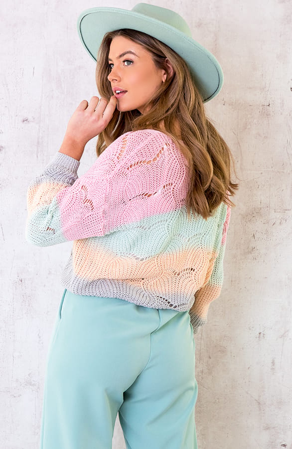 Gehaakt Vest Tricolore Roze – shoparchief, foto 4