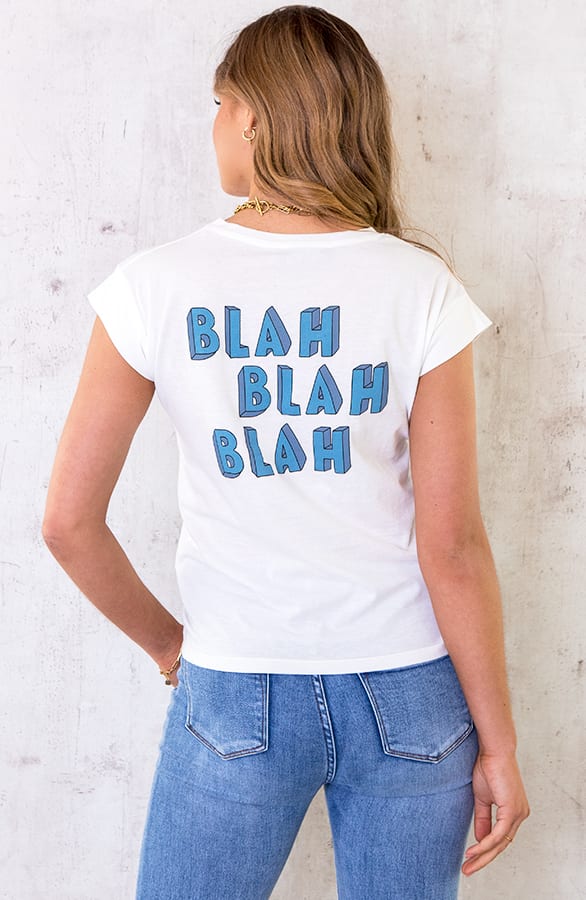 Blah Blah Blah Top Babyblauw – shoparchief, foto 4