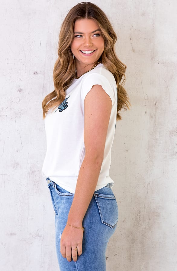 Blah Blah Blah Top Babyblauw – shoparchief, foto 3